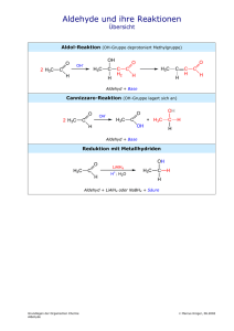 Aldehyde und ihre Reaktionen