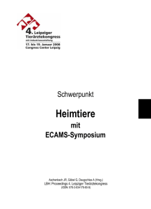 Heimtiere mit ECAMS-Symposium - Veterinärmedizinische Fakultät