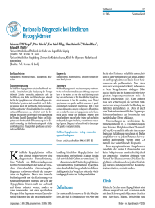 Rationelle Diagnostik bei kindlichen