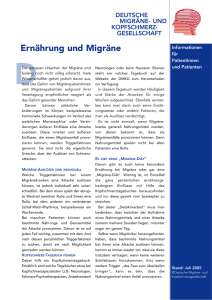 Ernährung und Migräne