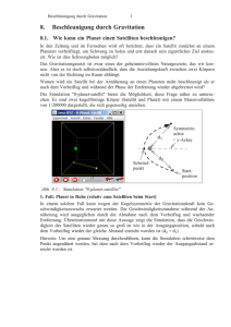 8. Beschleunigung durch Gravitation