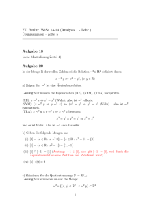 Musterlösung zu den Ü-Aufgaben auf Blatt 5