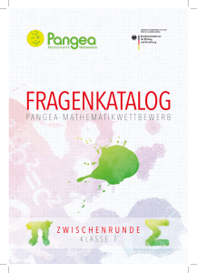 Zwischenrunde 2015 – Klasse 7 - Pangea
