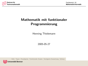 Mathematik mit funktionaler Programmierung