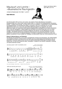 Maulwurf und Lerche - Didaktische Analyse von Musik