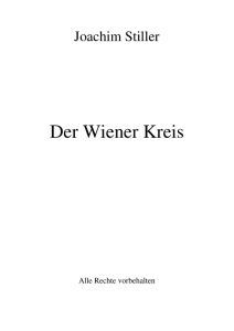 Der Wiener Kreis - von Joachim Stiller