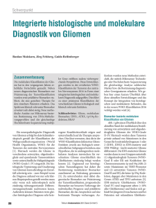 Integrierte histologische und molekulare Diagnostik von Gliomen