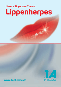 Lippenherpes - 1 A Pharma GmbH