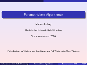 Parametrisierte Algorithmen