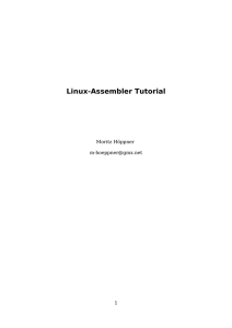 Linux-Assembler Tutorial
