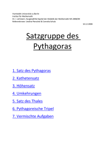 Satzgruppe des Pythagoras - Hu