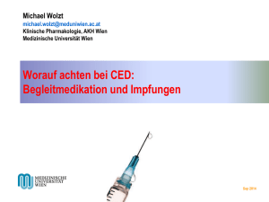 Worauf achten bei CED: Begleitmedikation und