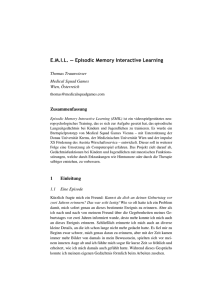 E.M.I.L. — Episodic Memory Interactive Learning
