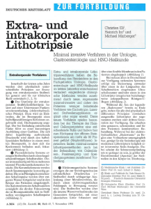 und intrakorporale Lithotripsie