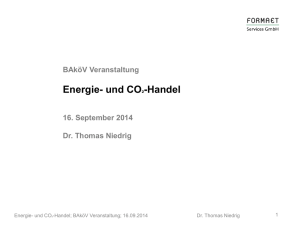 Energie- und CO 2- Handel