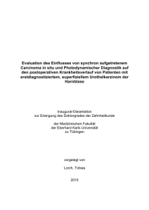 Evaluation des Einflusses von synchron aufgetretenem Carcinoma