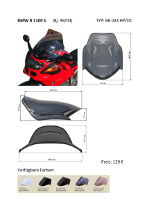 BMW R 1100 S (Bj. 99/04) TYP: BB 033 HP/DC Preis: 129