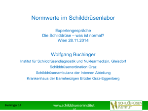 Buchinger: Normwerte im Schilddrüsenlabor