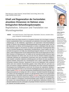 Erhalt und Regeneration der horizontalen alveolären Dimension im