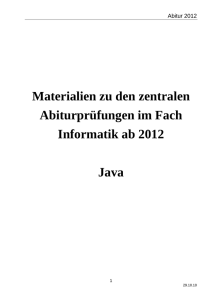 Materialien zu den zentralen Abiturprüfungen ab 2012