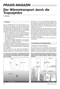 PRAXIS-MAGAZIN Der Wärmetransport durch die Troposphäre