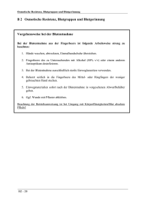 B 2 Osmotische Resistenz, Blutgruppen und Blutgerinnung