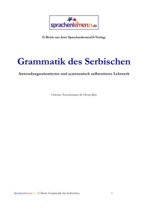 Grammatik des Serbischen - Ostsprachen