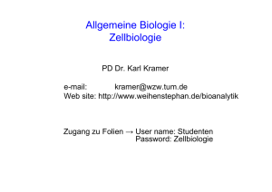 Allgemeine Biologie I: Zellbiologie