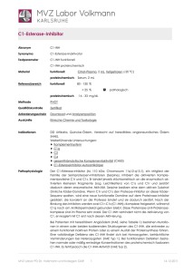 C1-Esterase-Inhibitor - MVZ Labor PD Dr. Volkmann und Kollegen