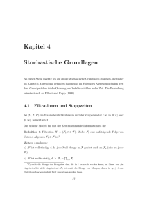 Kapitel 4 Stochastische Grundlagen
