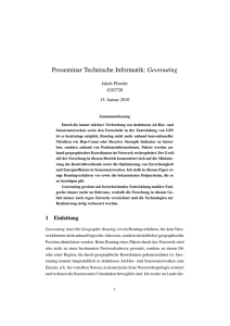 Proseminar Technische Informatik: Georouting