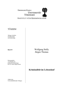 Kriminalität im Lebenslauf - TOBIAS-lib