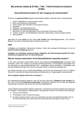 Belehrung nach § 42 u