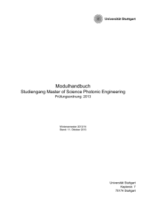 Modulhandbuch - SCoPE - Universität Stuttgart
