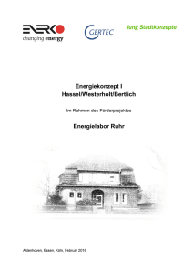 Energiekonzept I Hassel/Westerholt/Bertlich Energielabor Ruhr