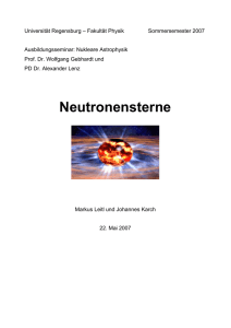 Neutronensterne - Physik