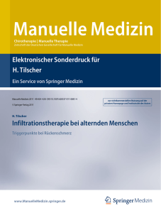 Infiltrationstherapie bei alternden Menschen