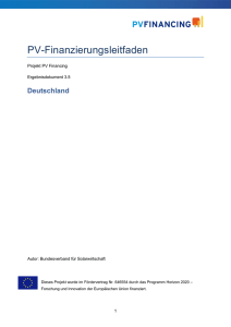 Deutschland - pv financing