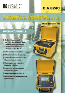 Chauvin Arnoux CA 6240 Micro Ohmmeter