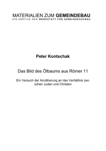 Peter Kontschak – Das Bild des Ölbaums in Römer 11