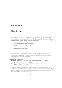 Kapitel 2 Sortieren