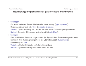 Realisierung von Generics, Kovarianz und Kontravarianz bei Generics