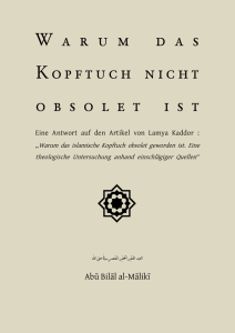 W a r u m d a s Kopftuch nicht obsolet ist