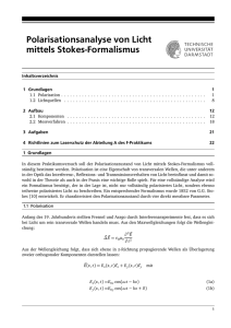 Polarisationsanalyse von Licht mittels Stokes - IAP TU