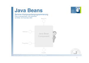 Java Beans - Freie Universität Berlin