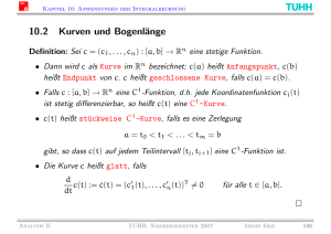 10.2 Kurven und Bogenlänge