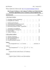 Das Fermat-und Lehman-Verfahren zur Faktorisierung - T