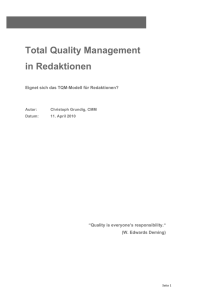 Total Quality Management in Redaktionen