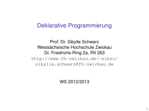Deklarative Programmierung - Westsächsische Hochschule Zwickau