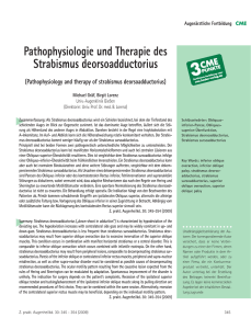 Pathophysiologie und Therapie des Strabismus